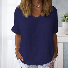 Afbeelding in Gallery-weergave laden, Casual katoenen overhemd voor dames in pure kleuren
