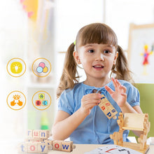Afbeelding in Gallery-weergave laden, Houten leesblokken CVC Sight Words Game
