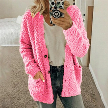 Afbeelding in Gallery-weergave laden, Dames pluche warme winter casual jas
