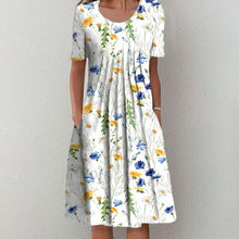 Afbeelding in Gallery-weergave laden, Voorverkoop>Casual jurk met ronde hals en print
