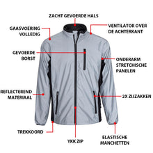 Afbeelding in Gallery-weergave laden, Volledig reflecterend fietsjack met hoge zichtbaarheid Succes
