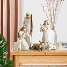 Afbeelding in Gallery-weergave laden, Willow Tree Nativity Figurines 6 PCs Resin Easter Ornament
