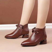 Afbeelding in Gallery-weergave laden, Damesmode echt lederen schoenen met hoge hakken

