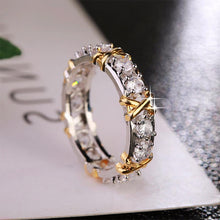 Afbeelding in Gallery-weergave laden, Verguld Dichroïsche Ingelegde Zirkoon Ring Succes
