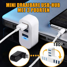 Afbeelding in Gallery-weergave laden, Mini draaibare 3-poorts USB-hub
