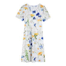 Afbeelding in Gallery-weergave laden, Voorverkoop>Casual jurk met ronde hals en print
