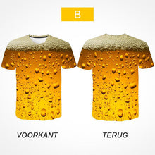Afbeelding in Gallery-weergave laden, Mode 3D Print Beer Bubble T-shirt met korte mouwen
