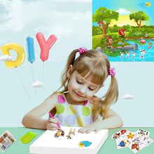 Afbeelding in Gallery-weergave laden, DIY kinderen gratis stok cartoon diamant schilderij
