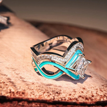 Afbeelding in Gallery-weergave laden, Turquoise Ocean Wave Ring
