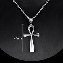 Afbeelding in Gallery-weergave laden, Stainless steel oude Egyptische kruis heren ketting
