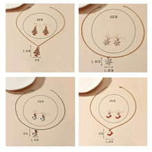 Afbeelding in Gallery-weergave laden, Kerstmis epoxy oorbel ketting sets
