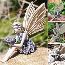 Afbeelding in Gallery-weergave laden, Zittende fee standbeeld tuin hars ambachtelijke ornament
