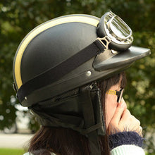 Afbeelding in Gallery-weergave laden, Motorfiets Harley PU-helm met bril
