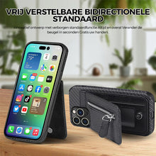 Afbeelding in Gallery-weergave laden, Magnetische portemonnee met ritssluiting en creditcard houder
