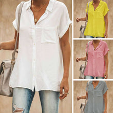 Afbeelding in Gallery-weergave laden, Women's Casual Short Sleeve Vintage Shirt
