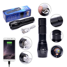 Afbeelding in Gallery-weergave laden, Aluminium zaklamp USB oplaadbare zaklamp
