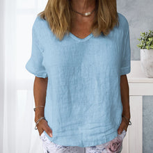 Afbeelding in Gallery-weergave laden, Casual katoenen overhemd voor dames in pure kleuren
