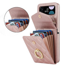 Afbeelding in Gallery-weergave laden, Embossed Leather Wallet Case for Samsung Galaxy Z Flip4 Flip3
