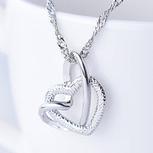 Afbeelding in Gallery-weergave laden, Frosted Dubbele Hart Ketting

