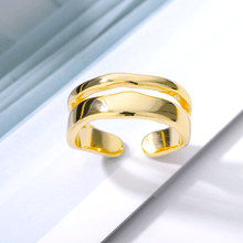 Afbeelding in Gallery-weergave laden, Dubbele rij geometrische verstelbare ring
