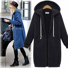 Afbeelding in Gallery-weergave laden, Vrijetijds lange hoodie met ritssluiting
