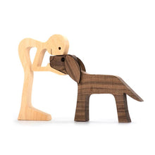 Afbeelding in Gallery-weergave laden, Dierenliefhebber - Tafelornamenten met houten sculptuur
