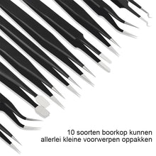 Afbeelding in Gallery-weergave laden, Precisie roestvrijstalen pincet (10 stuks)
