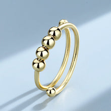 Afbeelding in Gallery-weergave laden, 4 Kralen Verstelbare Angst Relief Ring
