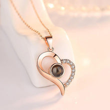 Afbeelding in Gallery-weergave laden, Hartketting met liefdesprojectie (I Love You in 100 talen)

