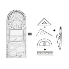 Afbeelding in Gallery-weergave laden, Multifunctionele geometrische liniaal
