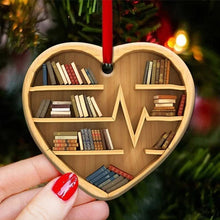 Afbeelding in Gallery-weergave laden, Boek Lovers Hart Ornament
