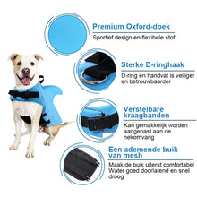 Afbeelding in Gallery-weergave laden, Zwemvest met een haai vin voor honden
