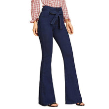 Afbeelding in Gallery-weergave laden, Dames Hoge Taille Wijde Benen Denim Jeans
