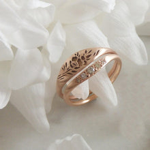 Afbeelding in Gallery-weergave laden, Unieke gouden lavender ring
