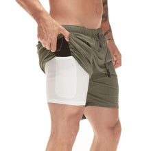 Afbeelding in Gallery-weergave laden, 2-in-1 dubbellaagse fitness sneldrogende broek
