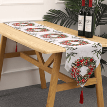 Afbeelding in Gallery-weergave laden, Kerstmis Handgemaakt Tafelkleed Decoratie
