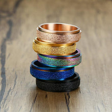 Afbeelding in Gallery-weergave laden, Gezandstraalde Draaiende Fidget Ring
