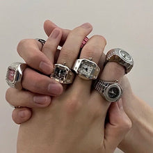 Afbeelding in Gallery-weergave laden, Ring met echt horloge voor koppels
