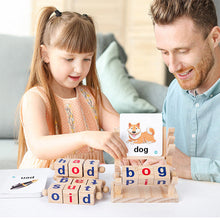Afbeelding in Gallery-weergave laden, Houten leesblokken CVC Sight Words Game
