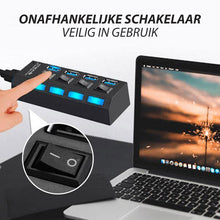 Afbeelding in Gallery-weergave laden, USB-hub met meerdere poorten en hoge snelheid
