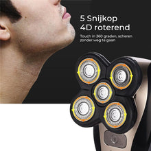 Afbeelding in Gallery-weergave laden, 5 in 1 4D roterend scheerapparaat voor heren, oplaadbaar
