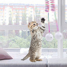 Afbeelding in Gallery-weergave laden, Hangend lente pluche kattenspeeltje
