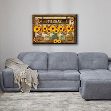 Afbeelding in Gallery-weergave laden, Vlinder zonnebloemen kunst aan de muur
