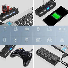 Afbeelding in Gallery-weergave laden, USB-hub met meerdere poorten en hoge snelheid

