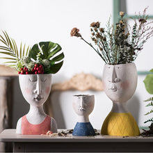 Afbeelding in Gallery-weergave laden, Kunst Portret Gezicht Plantenbak

