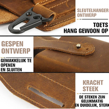 Afbeelding in Gallery-weergave laden, Herentas met retro riem en taille
