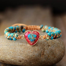 Afbeelding in Gallery-weergave laden, Hartstochtelijk hart jasper armband

