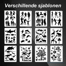 Afbeelding in Gallery-weergave laden, Sjablonen voor snel tekenen van stencilkunst (12 vellen / set)
