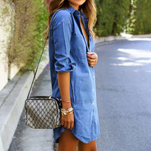 Afbeelding in Gallery-weergave laden, Pocket Long Sleeve Denim Shirt

