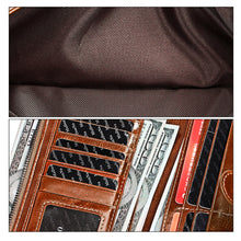 Afbeelding in Gallery-weergave laden, Dames echt lederen clutch lange geld portemonnee
